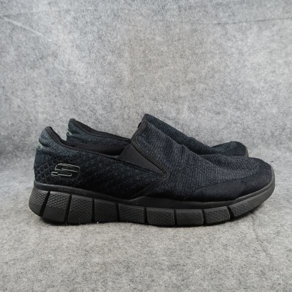 Skechers Shoes Mens 11 Casual Slip On Sneakers Comfort Walking Relaxed Fit Black